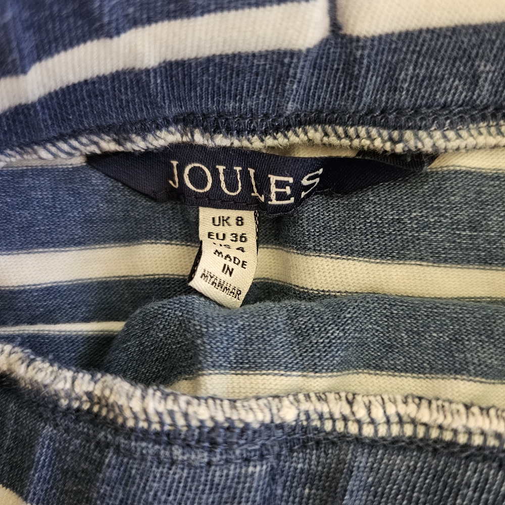 Joules Blue and White Striped Skirt - Picture 3 of 4